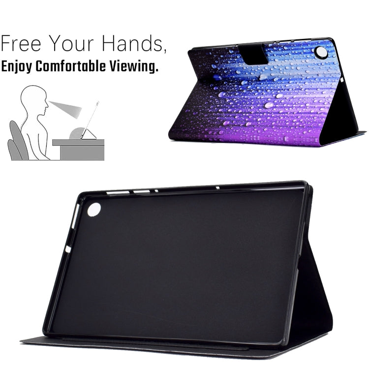 For Samsung Galaxy Tab A8 10.5 2021 Electric Pressed TPU Leather Tablet Case(Water Droplets) by bashfashion