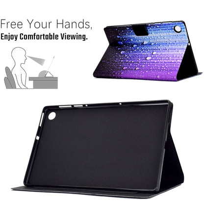 For Samsung Galaxy Tab A8 10.5 2021 Electric Pressed TPU Leather Tablet Case(Water Droplets) by bashfashion