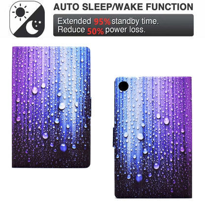 For Samsung Galaxy Tab A8 10.5 2021 Electric Pressed TPU Leather Tablet Case(Water Droplets) by bashfashion