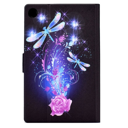 For Samsung Galaxy Tab A8 10.5 2021 Electric Pressed TPU Leather Tablet Case(Butterfly) by bashfashion