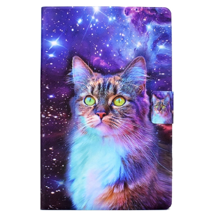For Samsung Galaxy Tab A8 10.5 2021 Electric Pressed TPU Leather Tablet Case(Star Cat) by bashfashion
