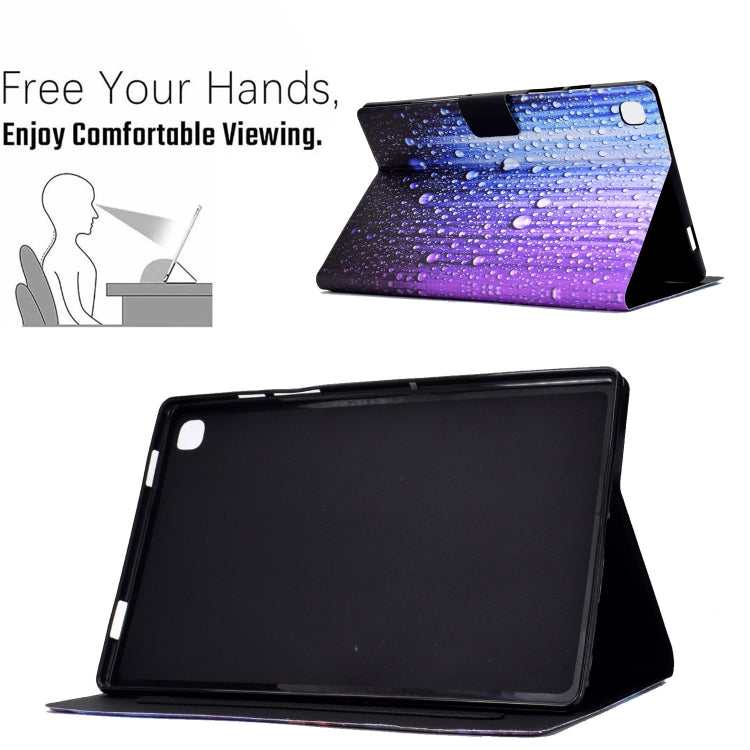 For Samsung Galaxy Tab S6 Lite Electric Pressed TPU Leather Tablet Case(Water Droplets) by bashfashion