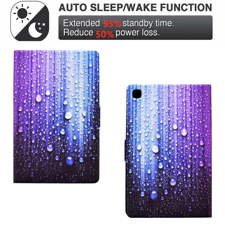 For Samsung Galaxy Tab S6 Lite Electric Pressed TPU Leather Tablet Case(Water Droplets) by bashfashion