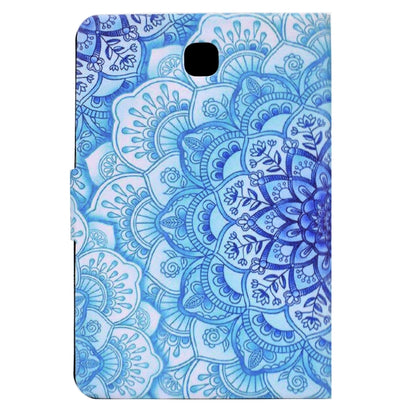 For Samsung Galaxy Tab A 8.0 2015 Electric Pressed TPU Leather Tablet Case(Green Flower) by bashfashion