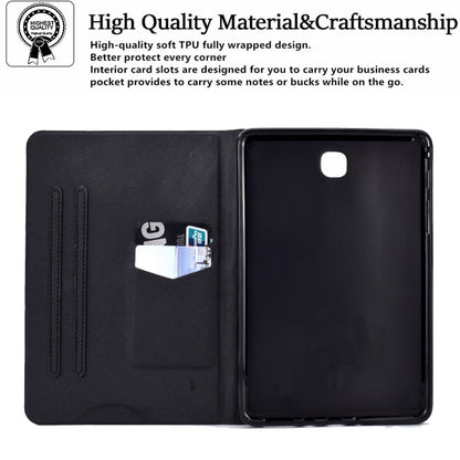 For Samsung Galaxy Tab A 8.0 2015 Electric Pressed TPU Leather Tablet Case(Green Flower) by bashfashion