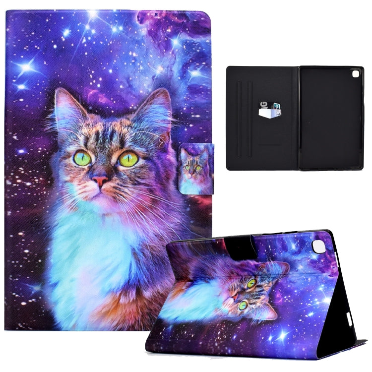 For Samsung Galaxy Tab A7 10.4 2020 Electric Pressed TPU Leather Tablet Case(Star Cat) by bashfashion
