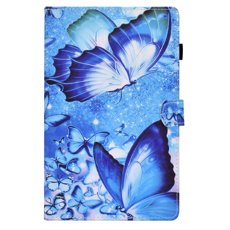For Samsung Galaxy Tab A8 Sewing Pen Slot Leather Tablet Case(Butterflies) by bashfashion