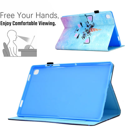 For Samsung Galaxy Tab A7 Lite T220 Sewing Pen Slot Leather Tablet Case(Wildebeest) by bashfashion