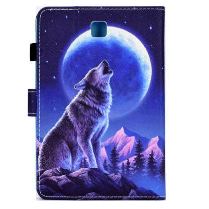 For Samsung Galaxy Tab A 8.0 T350 Sewing Pen Slot Leather Tablet Case(Night Wolf) by bashfashion