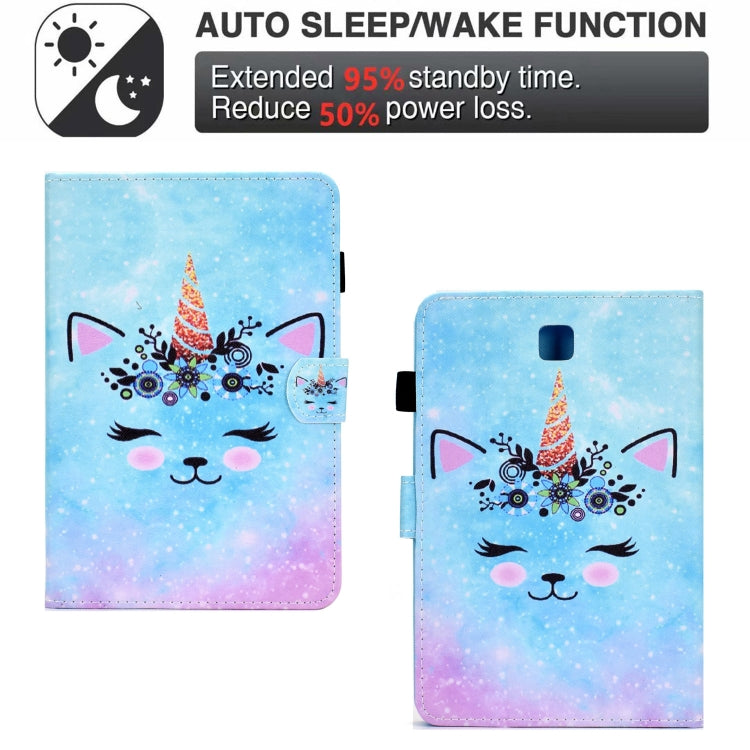 For Samsung Galaxy Tab A 8.0 T350 Sewing Pen Slot Leather Tablet Case(Wildebeest) by bashfashion