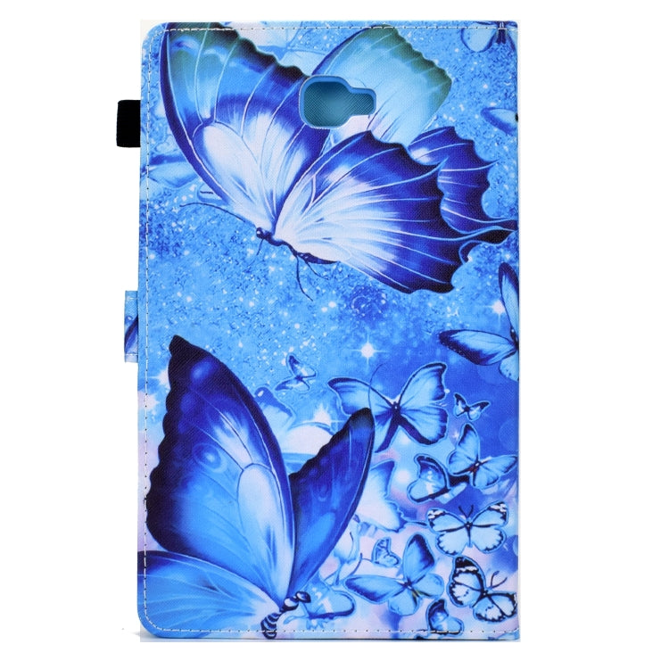 For Samsung Galaxy Tab A 10.1 2016 T580 Sewing Pen Slot Leather Tablet Case(Butterflies) by bashfashion