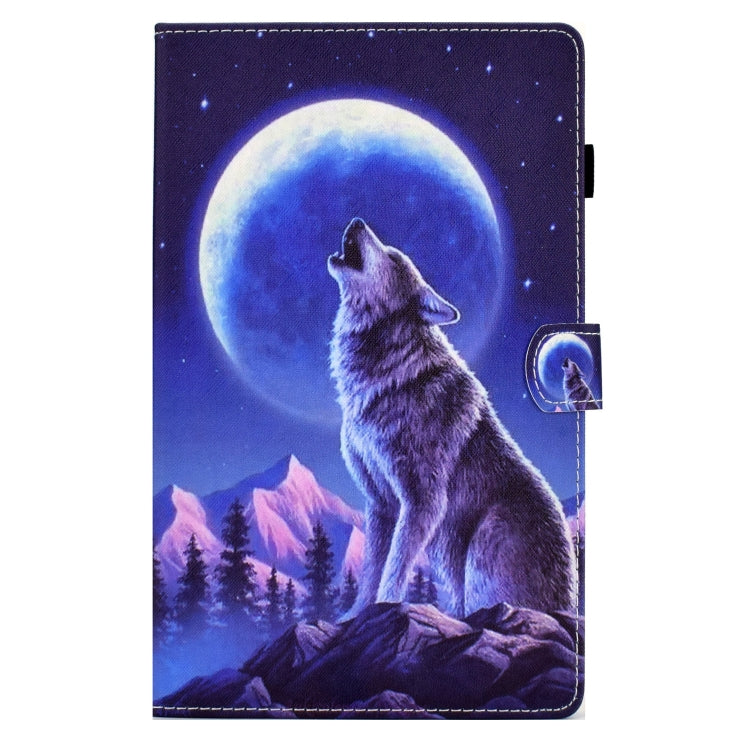 For Samsung Galaxy Tab A 10.1 2016 T580 Sewing Pen Slot Leather Tablet Case(Night Wolf) by bashfashion