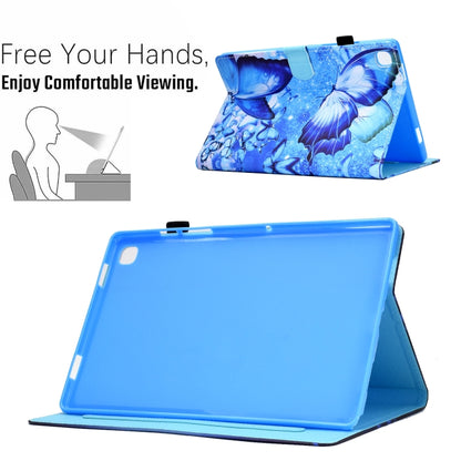 For Samsung Galaxy Tab S6 Lite T610 Sewing Pen Slot Leather Tablet Case(Butterflies) by bashfashion