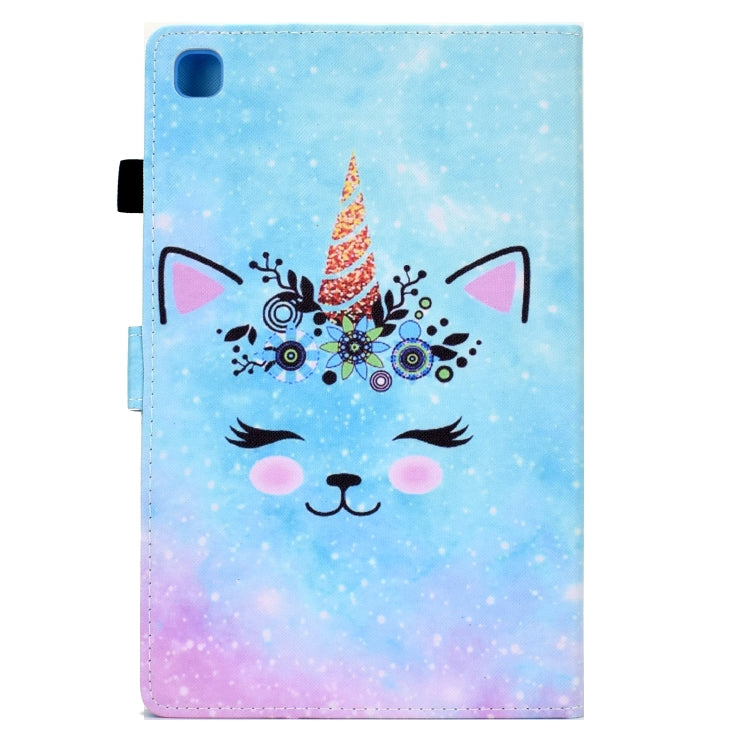 For Samsung Galaxy Tab S6 Lite T610 Sewing Pen Slot Leather Tablet Case(Wildebeest) by bashfashion