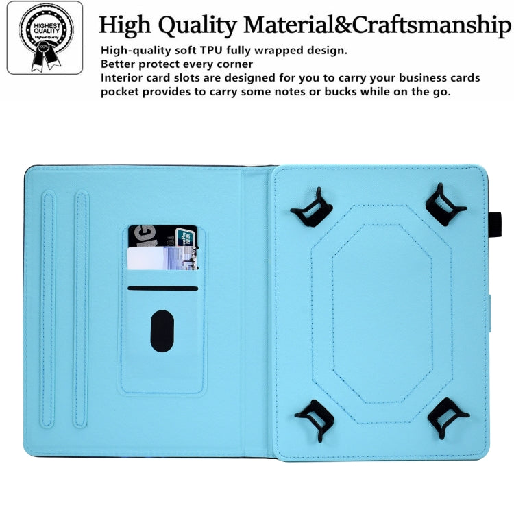 For 7 inch Tablet Sewing Pen Slot Leather Tablet Case(Butterflies) by bashfashion