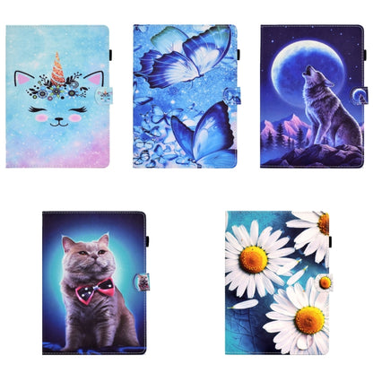 For 8 inch Tablet Sewing Pen Slot Leather Tablet Case(Butterflies) by bashfashion