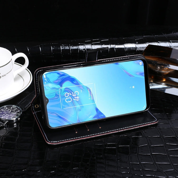 For TCL 20B idewei Crocodile Texture Horizontal Flip Leather Phone Case(Black) by idewei