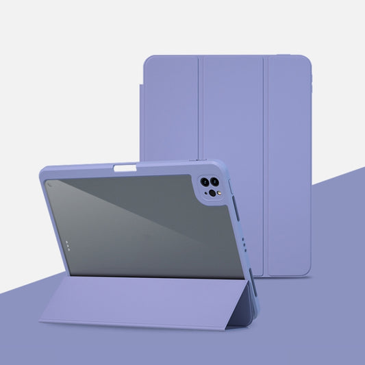 Magnetic Split Leather Smart Tablet Case For iPad mini 5 / mini 4(Lavender Purple) by bashfashion