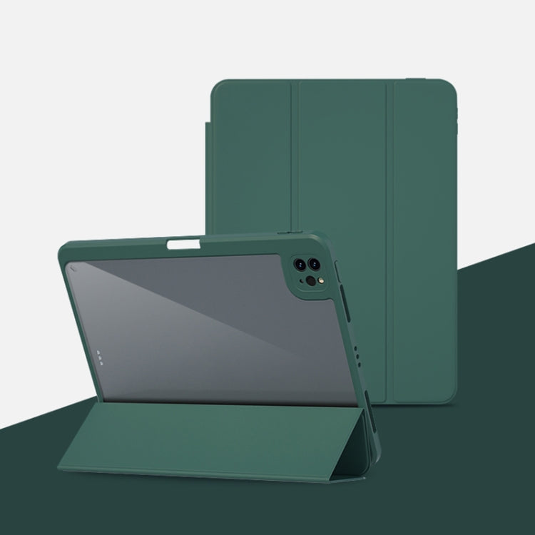 Magnetic Split Leather Smart Tablet Case For iPad 9.7 2017 / 2018(Dark Green) by bashfashion