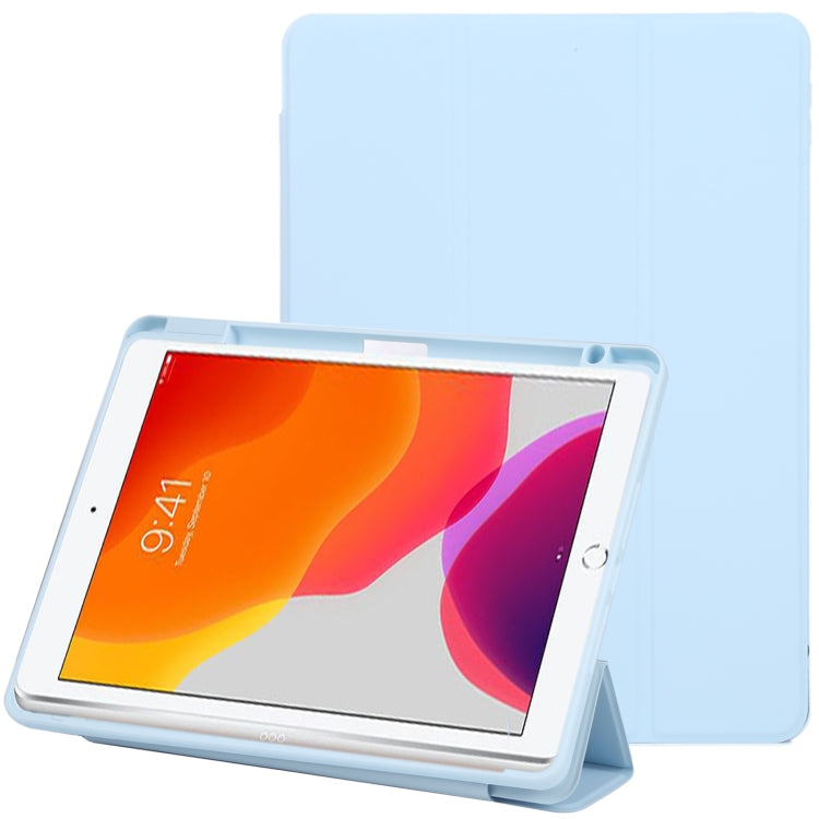 Magnetic Split Leather Smart Tablet Case For iPad 10.2 2019 / 2020 / 2021(Ice White) by bashfashion