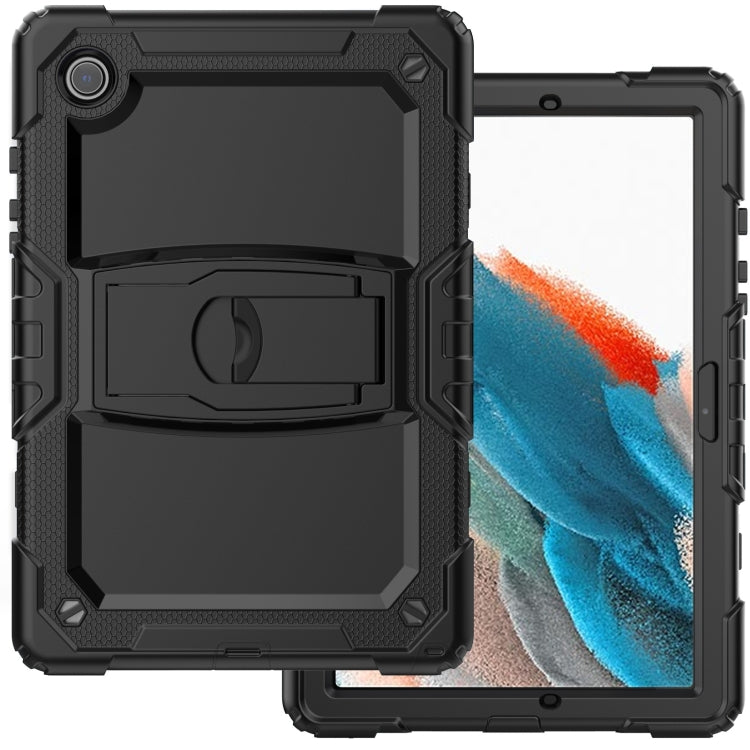 For Samsung Galaxy Tab A8 10.5 2021 Shockproof Black Silicone + PC Tablet Protective Case(Black) by bashfashion