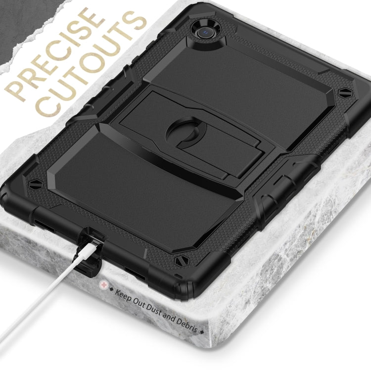 For Samsung Galaxy Tab A8 10.5 2021 Shockproof Black Silicone + PC Tablet Protective Case(Black) by bashfashion