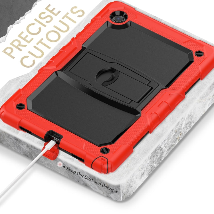 For Samsung Galaxy Tab A8 10.5 2021 Shockproof Black Silicone + PC Tablet Protective Case(Red) by bashfashion