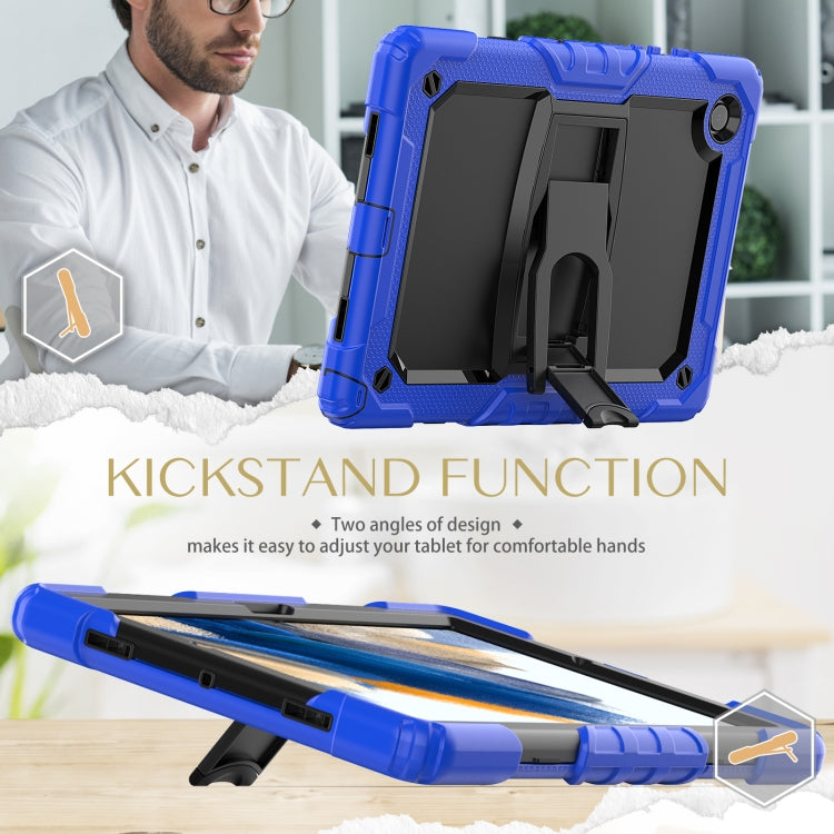 For Samsung Galaxy Tab A8 10.5 2021 Shockproof Black Silicone + PC Tablet Protective Case(Blue) by bashfashion