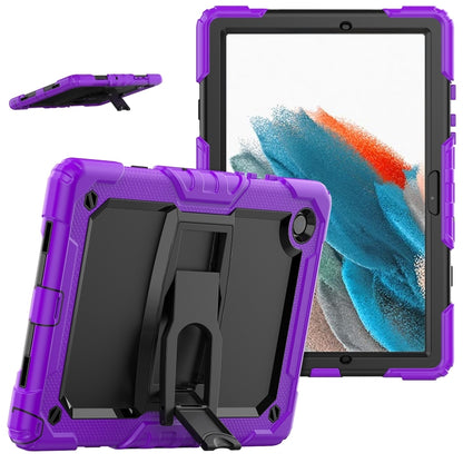 For Samsung Galaxy Tab A8 10.5 2021 Shockproof Black Silicone + PC Tablet Protective Case(Purple) by bashfashion