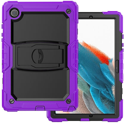 For Samsung Galaxy Tab A8 10.5 2021 Shockproof Black Silicone + PC Tablet Protective Case(Purple) by bashfashion