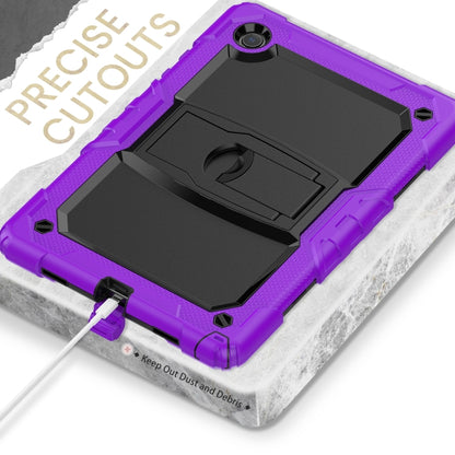 For Samsung Galaxy Tab A8 10.5 2021 Shockproof Black Silicone + PC Tablet Protective Case(Purple) by bashfashion