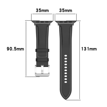 Genuine Leather Watch Band, Size: Free Size For Apple Watch Ultra 49mm&Watch Ultra 2 49mm / Series 9&8&7 45mm / SE 3&SE 2&6&SE&5&4 44mm / 3&2&1 42mm(Dark Brown) by bashfashion