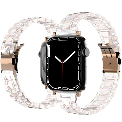 Electroplated Stainless Steel Strap For Apple Watch Series 9&8&7 41mm / SE 3&SE 2&6&SE&5&4 40mm / 3&2&1 38mm(Symphony) by bashfashion