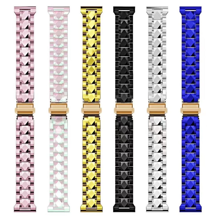 Electroplated Stainless Steel Strap For Apple Watch Series 9&8&7 41mm / SE 3&SE 2&6&SE&5&4 40mm / 3&2&1 38mm(Rose Gold) by bashfashion