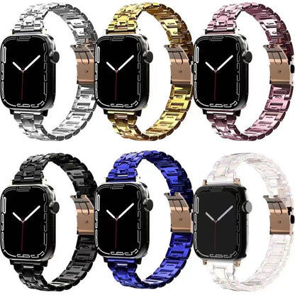 Electroplated Stainless Steel Strap For Apple Watch Series 9&8&7 41mm / SE 3&SE 2&6&SE&5&4 40mm / 3&2&1 38mm(Gold) by bashfashion