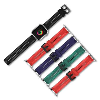 Carbon Fiber Texture Watch Band For Apple Watch Series 9&8&7 41mm / SE 3&SE 2&6&SE&5&4 40mm / 3&2&1 38mm(Black) by bashfashion