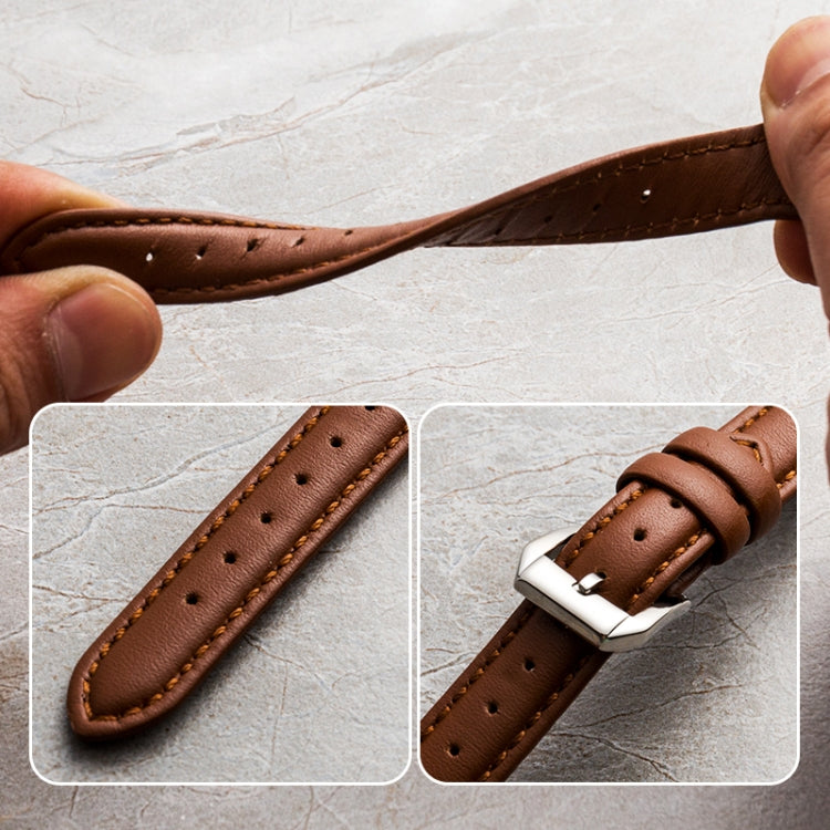Genuine Leather Watch Band For Apple Watch Ultra 49mm&Watch Ultra 2 49mm / Series 9&8&7 45mm / SE 3&SE 2&6&SE&5&4 44mm / 3&2&1 42mm(Orange) by bashfashion