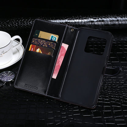 For OnePlus 10 Pro idewei Crocodile Texture Horizontal Flip Phone Leather Phone Case(Black) by idewei