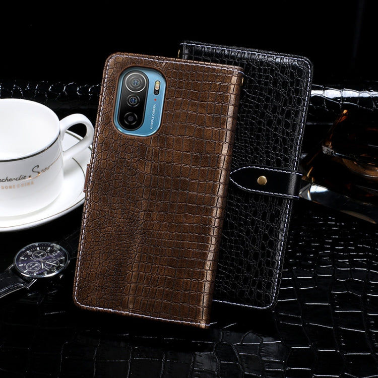 For Ulefone Note 13P idewei Crocodile Texture Horizontal Flip Phone Leather Phone Case(Dark Blue) by idewei