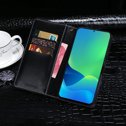 For Ulefone Note 13P idewei Crocodile Texture Horizontal Flip Phone Leather Phone Case(Dark Blue) by idewei