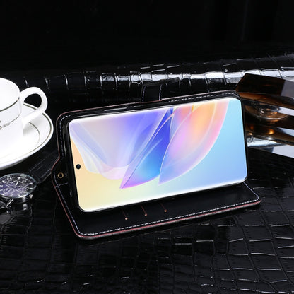 For Honor 60 SE idewei Crocodile Texture Horizontal Flip Phone Leather Phone Case(Dark Blue) by idewei