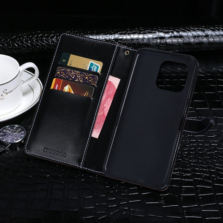 For Honor 60 SE idewei Crocodile Texture Horizontal Flip Phone Leather Phone Case(Black) by idewei