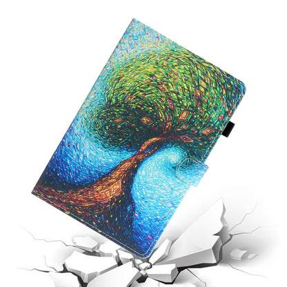 For Samsung Galaxy Tab A8 10.5 2021 Painted Left and Right Flat Leather Tablet Case(Abstract Tree) by bashfashion