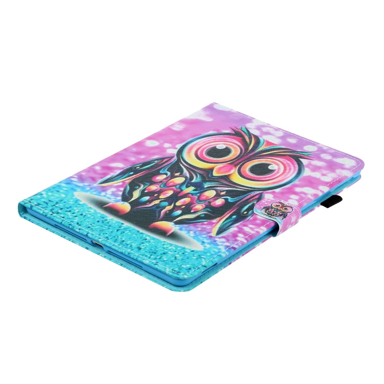 For Samsung Galaxy Tab A8 10.5 2021 Painted Left and Right Flat Leather Tablet Case(Owl) by bashfashion