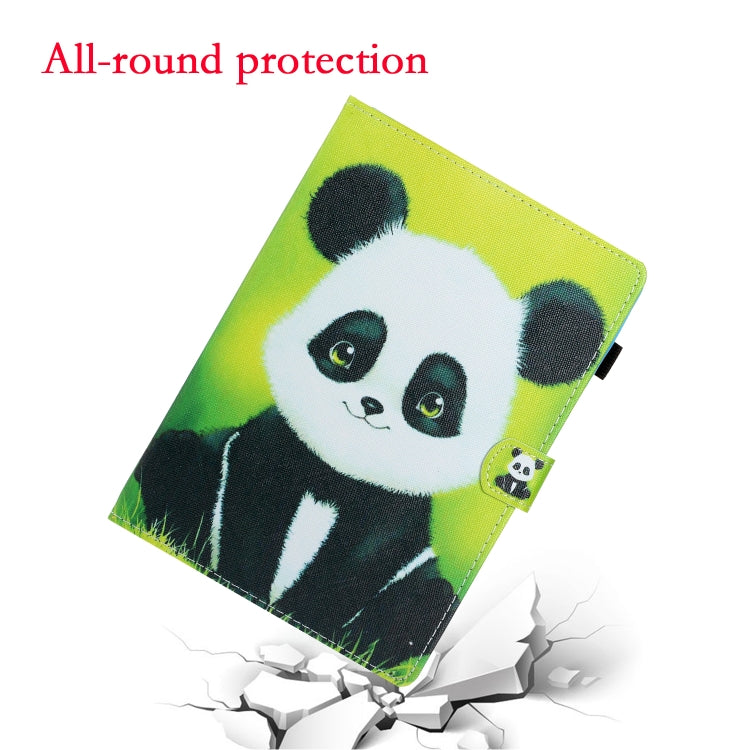For Samsung Galaxy Tab A8 10.5 2021 Coloured Drawing Stitching Leather Tablet Case(Panda) by bashfashion