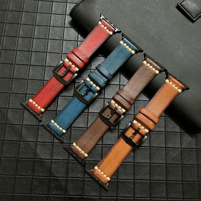Genuine Leather Watch Band For Apple Watch Series 9&8&7 41mm / SE 3&SE 2&6&SE&5&4 40mm / 3&2&1 38mm(Grey) by bashfashion