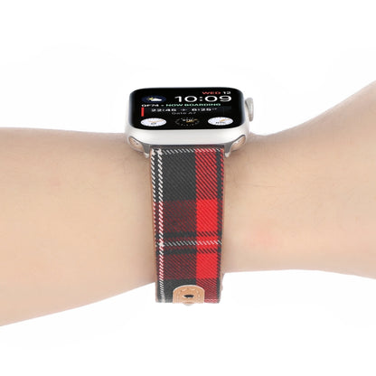 Cloth Texture Sports Leather Watch Band For Apple Watch Series 9&8&7 41mm / SE 3&SE 2&6&SE&5&4 40mm / 3&2&1 38mm(2) by bashfashion