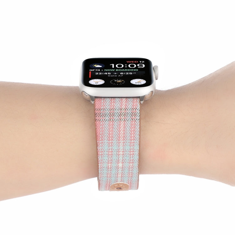 Cloth Texture Sports Leather Watch Band For Apple Watch Series 9&8&7 41mm / SE 3&SE 2&6&SE&5&4 40mm / 3&2&1 38mm(3) by bashfashion