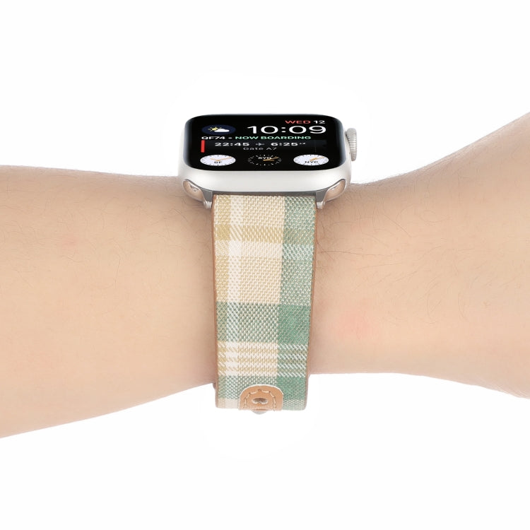 Cloth Texture Sports Leather Watch Band For Apple Watch Series 9&8&7 41mm / SE 3&SE 2&6&SE&5&4 40mm / 3&2&1 38mm(4) by bashfashion