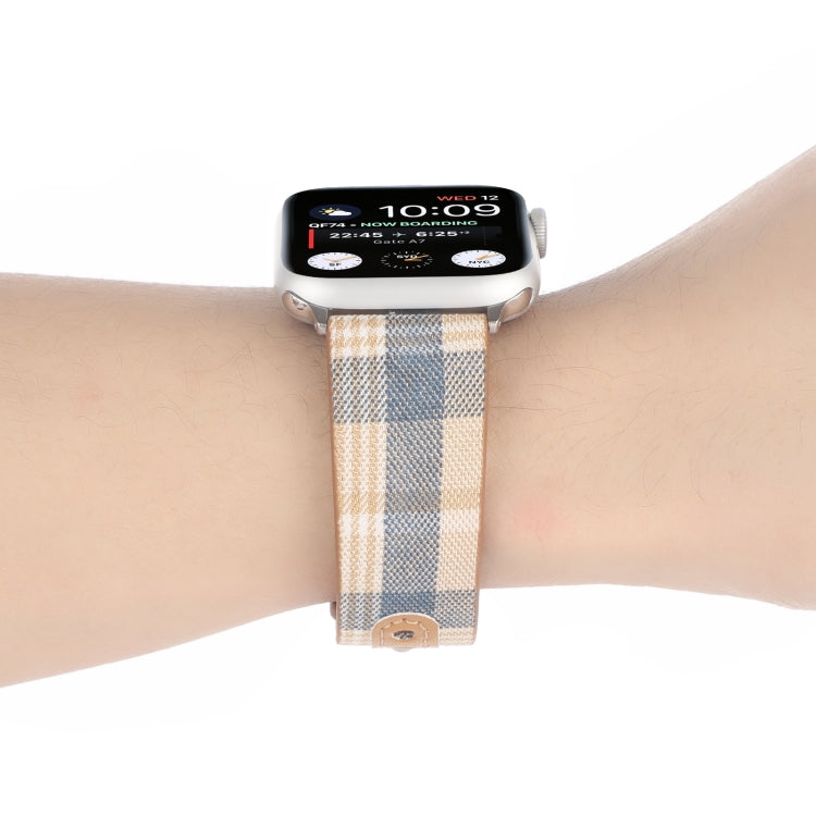 Cloth Texture Sports Leather Watch Band For Apple Watch Series 9&8&7 41mm / SE 3&SE 2&6&SE&5&4 40mm / 3&2&1 38mm(5) by bashfashion